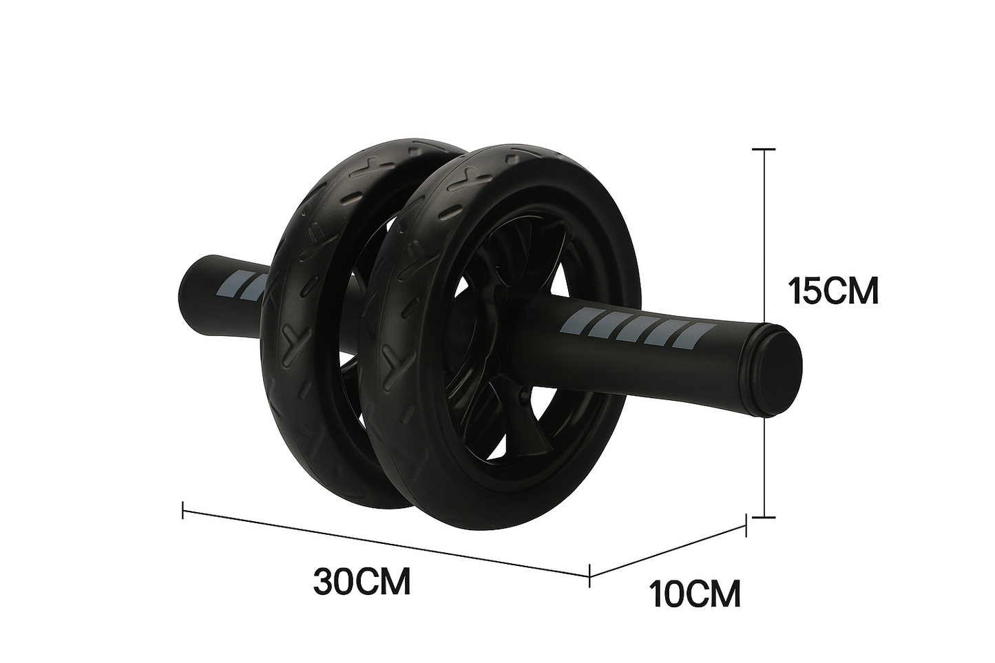 Bauchtrainer Doppelrad – Roller für Bauchmuskeltraining, stabil & kompakt für Zuhause