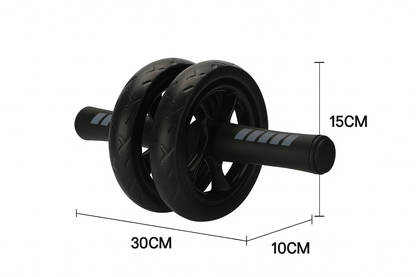 Bauchtrainer Doppelrad – Roller für Bauchmuskeltraining, stabil & kompakt für Zuhause